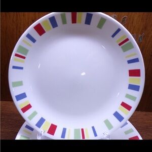 Corelle Vintage Memphis Colorful Geometric Dinner Plate